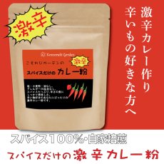 画像1: 【食品添加物・小麦粉不使用・自然のスパイスのみ】本格激辛！スパイスだけの激辛カレー粉 90ｇ (1)